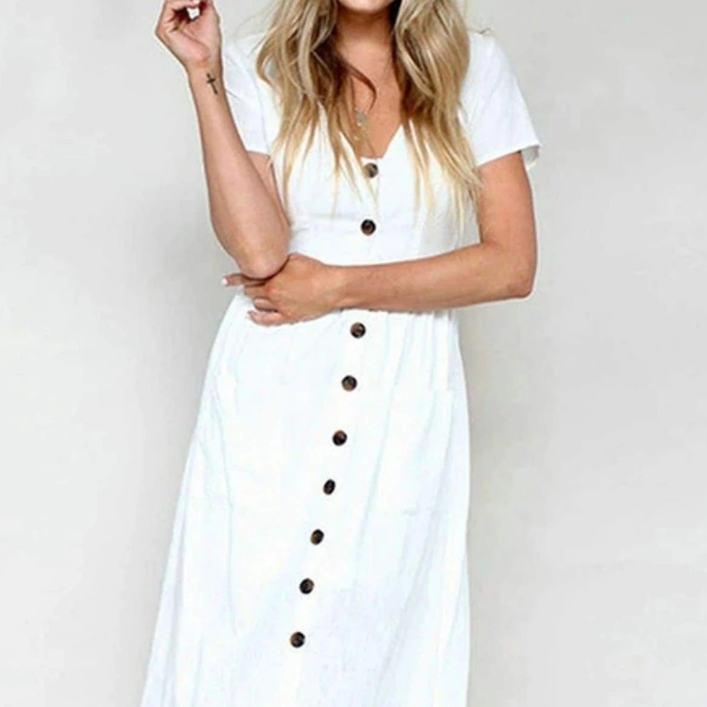 NWT White Summer Dress or Swim Coverup Sz X-Large